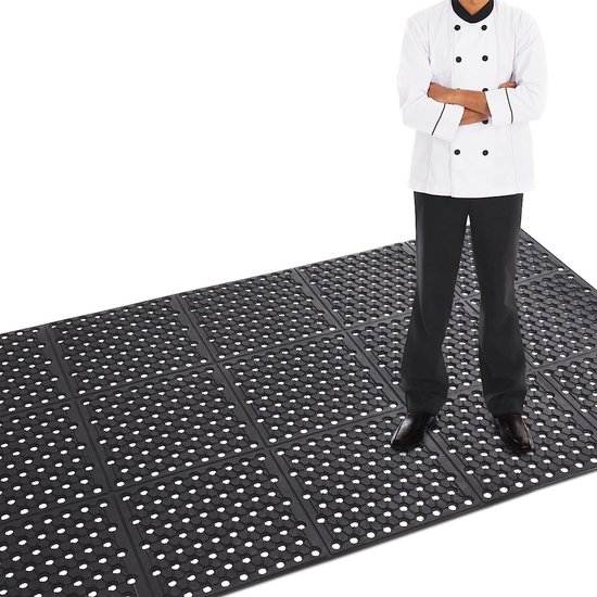 Rubberen loper op maat met traanplaatmotief, 3mm