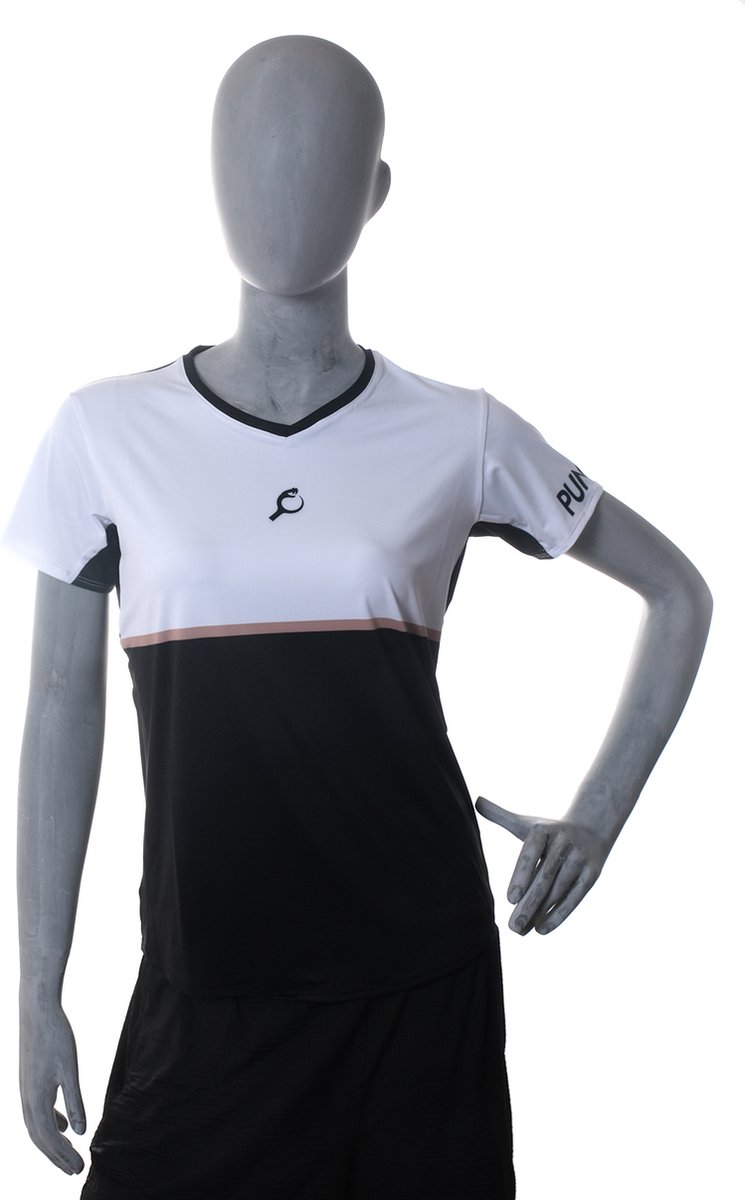 PUNTAZO Padel T-shirt Dames Sportshirt Large bruin Korte mouw