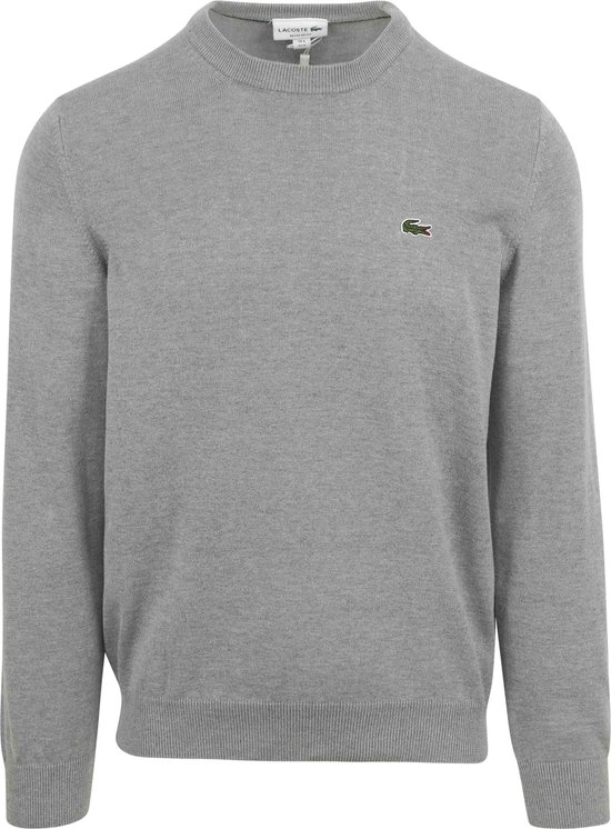 Lacoste - Pull Grijs - Homme - Taille M - Coupe Regular