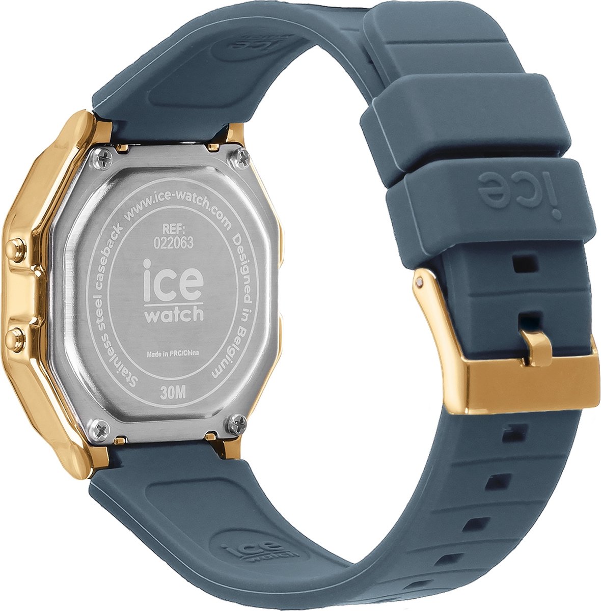 Ice Watch Ice Digit Retro - Midnight Blue 022067 Horloge - Siliconen - Blauw - Ø 34 mm