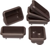 Mini-noppen, set van 6 bakvormen voor 6 kleine noppen (9,1 x 5,6 x 3,9 cm) van 100% BPA-vrije platina siliconen