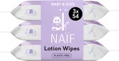 Naïf Plastic Free Lotion Wipes for Baby & Kids 3 pack