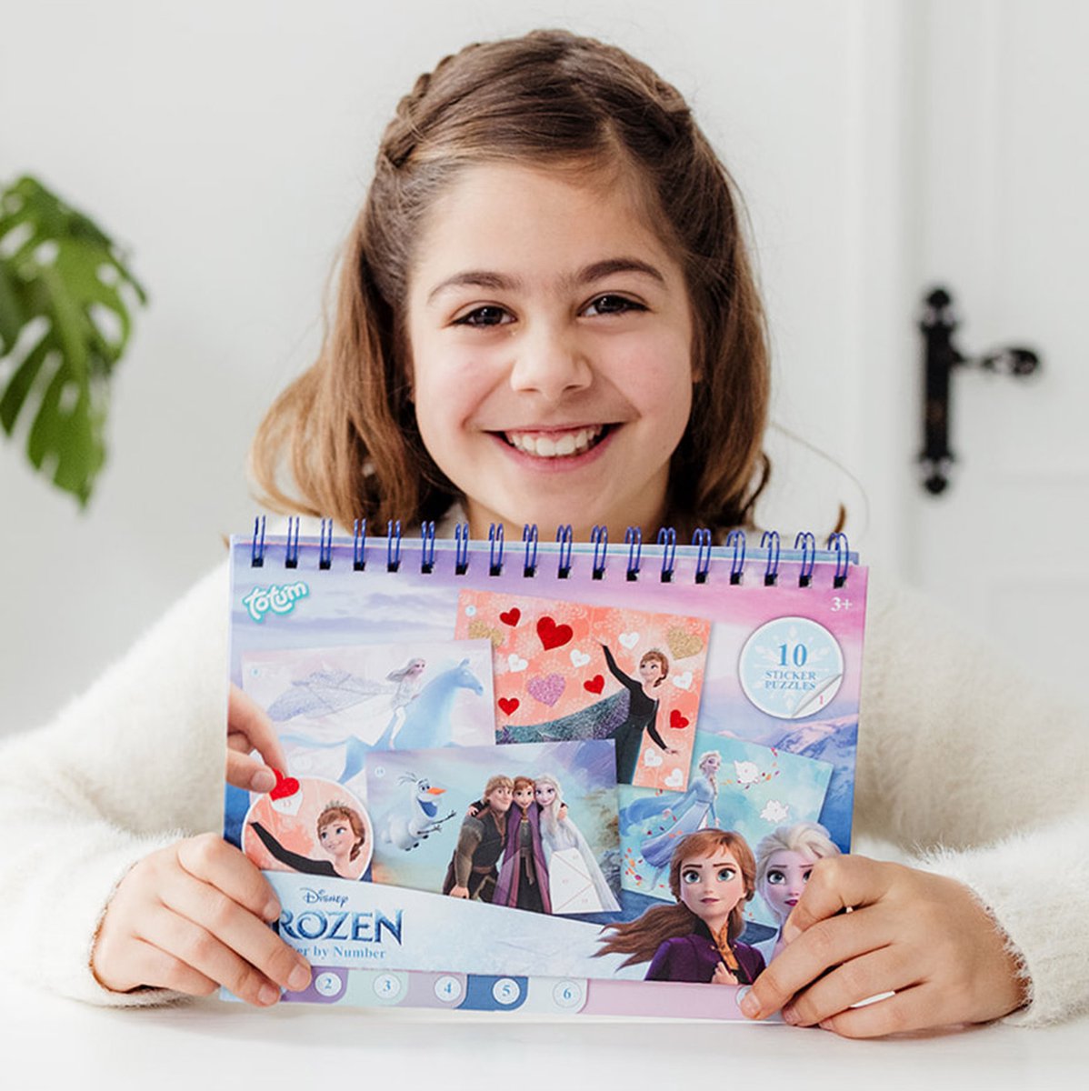 Disney Frozen Totum vakantie doeboek sticker puzzelboek - stickeren op nummer en kleurboekje - sticker by number educatief speelgoed knutselen 25-delig — afbeelding 4
