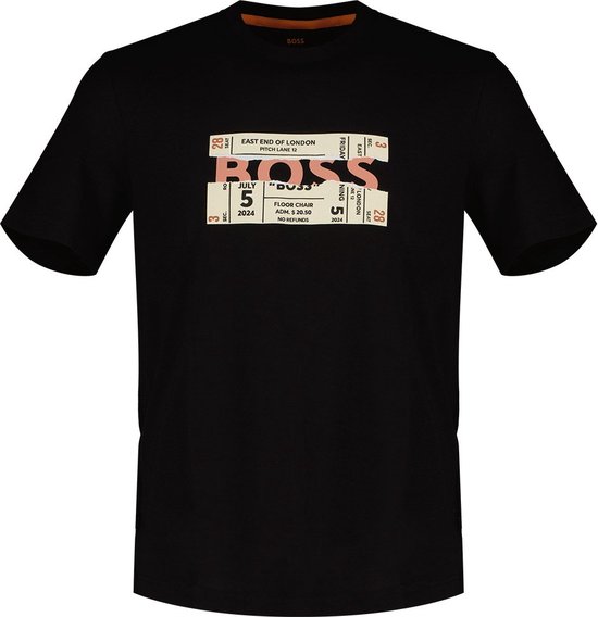 Boss Ticket 10260073 T-shirt Met Korte Mouwen Zwart S Man