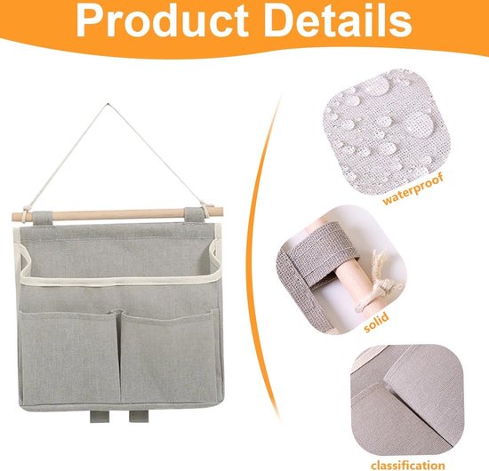 Hangende Opbergtas, 2 Stuks, Hangtas Voor Aan De Muur Met Zelfklevende Haken Opbergtas Hangorganizer Hangende Opslag Voor Thuis Kantoor Camper