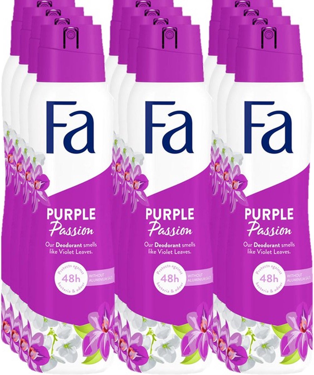 Fa Deodorant Deospray Purple Passion Voordeelverpakking 12 x 150 ml