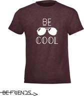 T-Shirt Be Friends - Be Cool - Homme - Bordeaux - Taille S