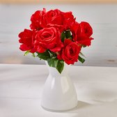 Rozenboeket met grote bloemen , rood