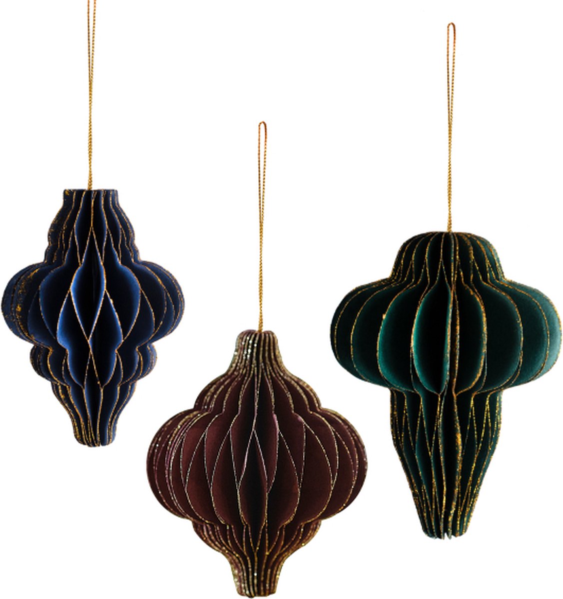 Ginger Ray - Ginger Ray - Honeycomb ornamenten - 3 stuks