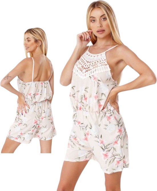Just me playsuit lichtroze ibiza style one size