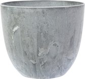 Cache-pot / pot de fleurs aspect pierre naturelle Dia 23 cm et Hauteur 20 cm dans le gris Artstone pour intérieur / extérieur