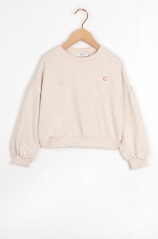 Sissy-Boy - Beige sweater met smiley patch