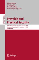 Lecture Notes in Computer Science 12505 - Provable and Practical Security