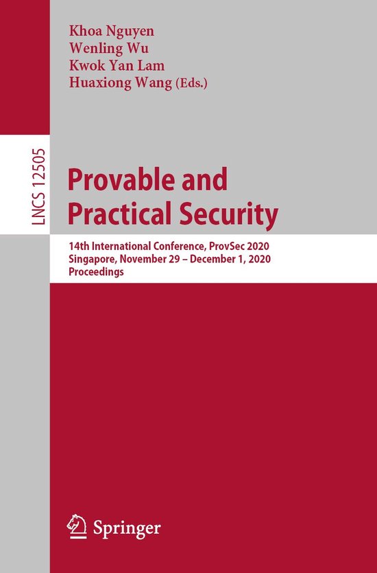 Springer Nature Proceedings Computer Science - Provable and  ... - cover