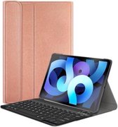 Tablethoes Geschikt voor: Samsung Galaxy Tab A7 Lite 8.7 inch Smart Keyboard Case - Magnetically Detachable - Wireless Bluetooth Keyboard hoesje met toetsenbord - Rosegoud