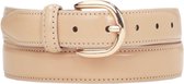 Elegant narrow belt with rounded buckle
