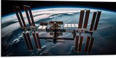 Dibond - Ruimte - Planeet - Aarde - 100x50 cm Foto op Aluminium (Met Ophangsysteem)