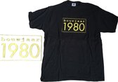 T-shirt met jaar 1980 XL ( cadeau tip )