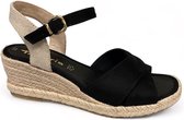 Tamaris 1-28367-42 001 Black -espadrilles tamaris-sleehak pups tamaris-sandaal tamaris MT 40