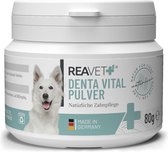 ReaVET - Denta Vitaal Poeder voor Honden en Katten - Natuurlijk gebitsverzorging - Ondersteunt bij vieze adem en mondhygiëne - 80g
