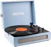 Retro Platenspeler Bluetooth in & out - Fenton RP118 - model 2024 - Geschikt voor alle platen - Ingebouwde speakers - Blauw
