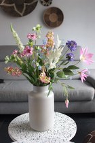 Bouquet de soie - Bouquet des champs - Cueilli en été - 60 cm de haut - Fleurs artificielles - 9 tiges
