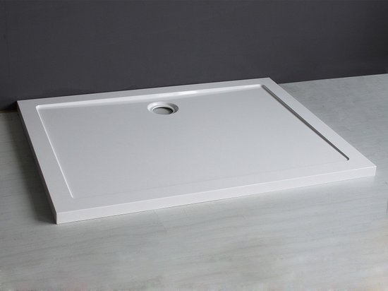 Receveur de douche Wiesbaden Low Rectangle 120x80x4cm SMC Blanc