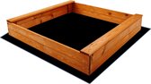 Bol.com Springos Zandbak - Met Bank - Inclusief Gronddoek - Geïmpregneerd -120 x 120 CM aanbieding