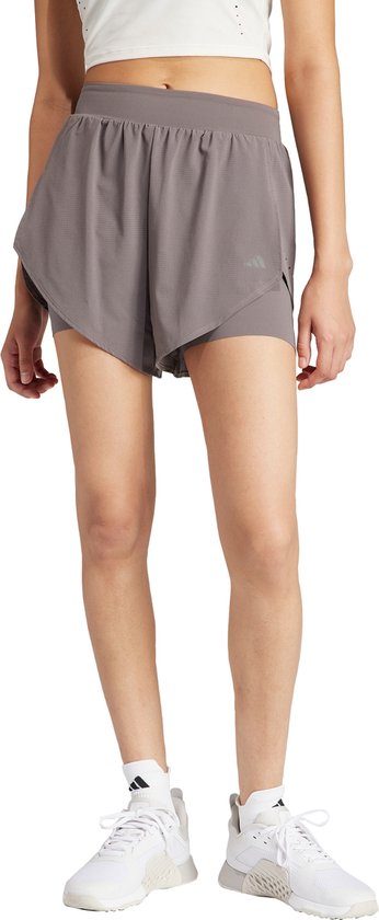 adidas Performance Designed for Training HEAT.RDY HIIT 2-in-1 Short - Dames - Bruin- S