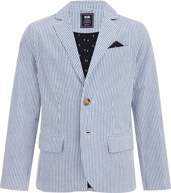 WE Fashion Jongens slim fit blazer met dessin