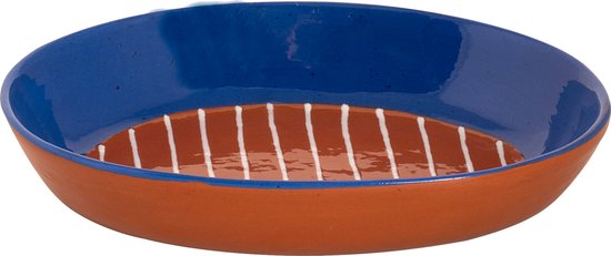 Colori Del Sud Schaal Mezquita 23 x 16.2 cm 70 cl Wit Blauw Bruin Aardewerk 1 stuk(s)