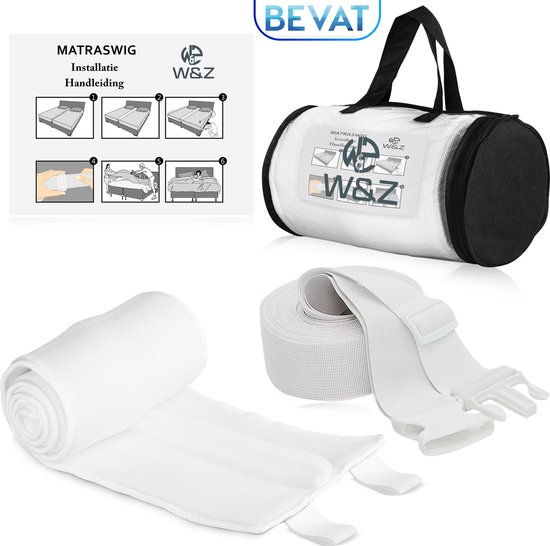 W&Z® Matraswig met Band Bedbinder - Liefdesbrug - Tussenstuk voor Matrassen -- Matraswiggen -200x30x8cm T stuk