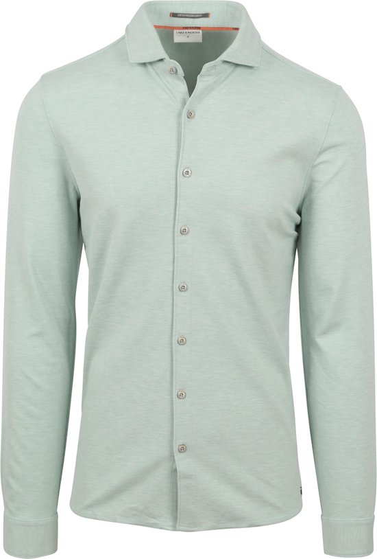 No Excess - Overhemd Jersey Mintgroen - Heren - Maat XL - Regular-fit