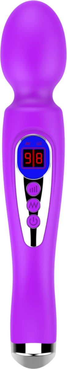 Goedkoopste Cupitoys® Wand vibrator - 22,8cm - Paars - 9 standen - Vibrators voor vrouwen en mannen - Sex toys voor vrouwen en mannen