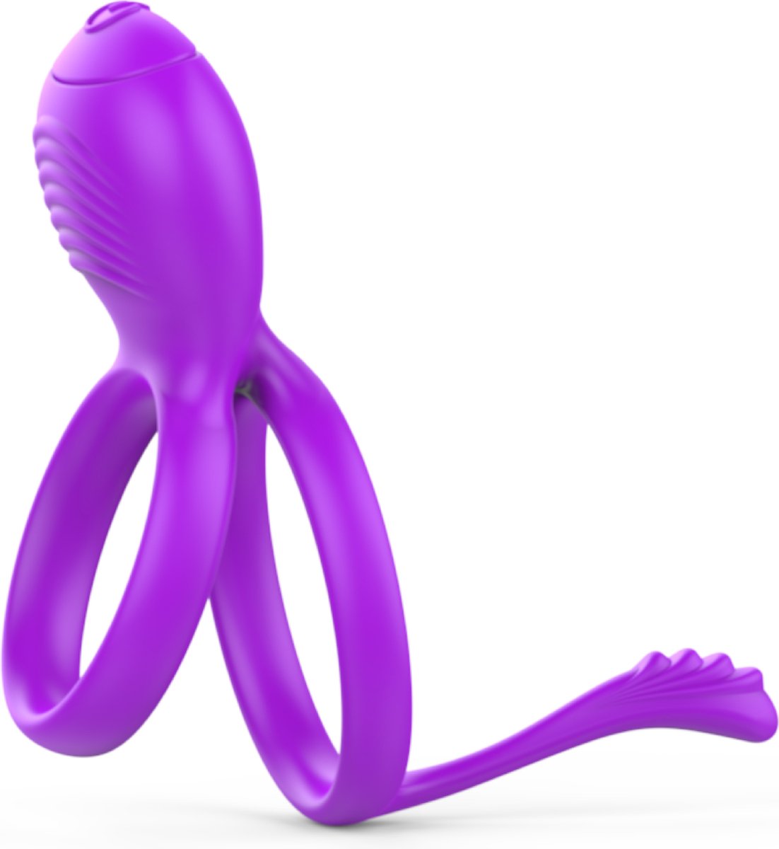 Goedkoopste Vibrerende dubbele cockring - Paars