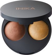 INIKA REFRESH Baked Contour Duo - Teak - Vegan - 100% Natuurlijk - Verzorgend - Alle huidtypes - Minerale make-up