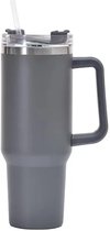 NewWave® - Trendy Roestvrijstalen Geïsoleerde Waterfles 1200ML - Thermosfles Met Rietje - Drinkfles - Flowstate Tumbler - Thermische Koffie Auto Cup