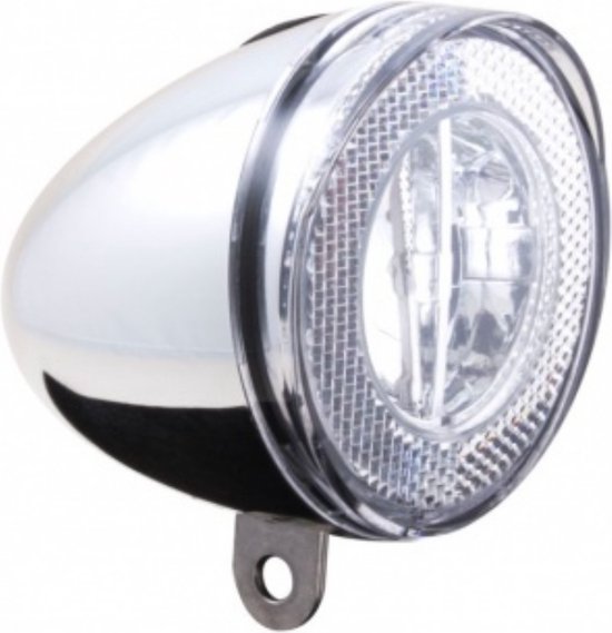Fiets Koplamp Spanninga Swingo XB LED met reflector incl. batterijen - chroom — afbeelding 3