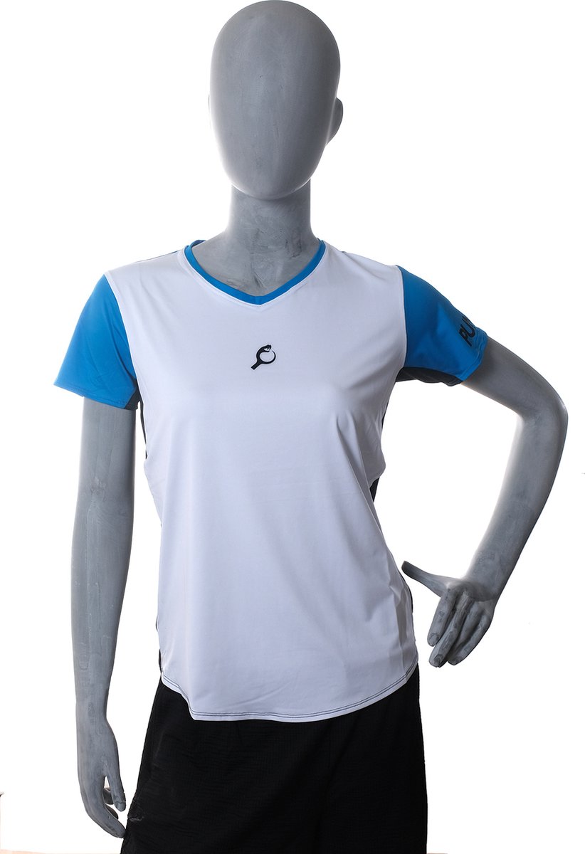 PUNTAZO Padel T-shirt Dames Sportshirt Small blauw Korte mouw
