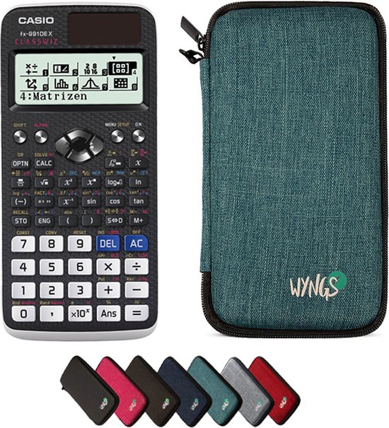 CALCUSO Accessoires Standaardpakket turkoois compatibel voor Rekenmachine Casio FX-991DE X (Duits