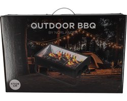 Norlander Outdoor BBQ met grill - 56 x 20 x 20 cm - Zwart