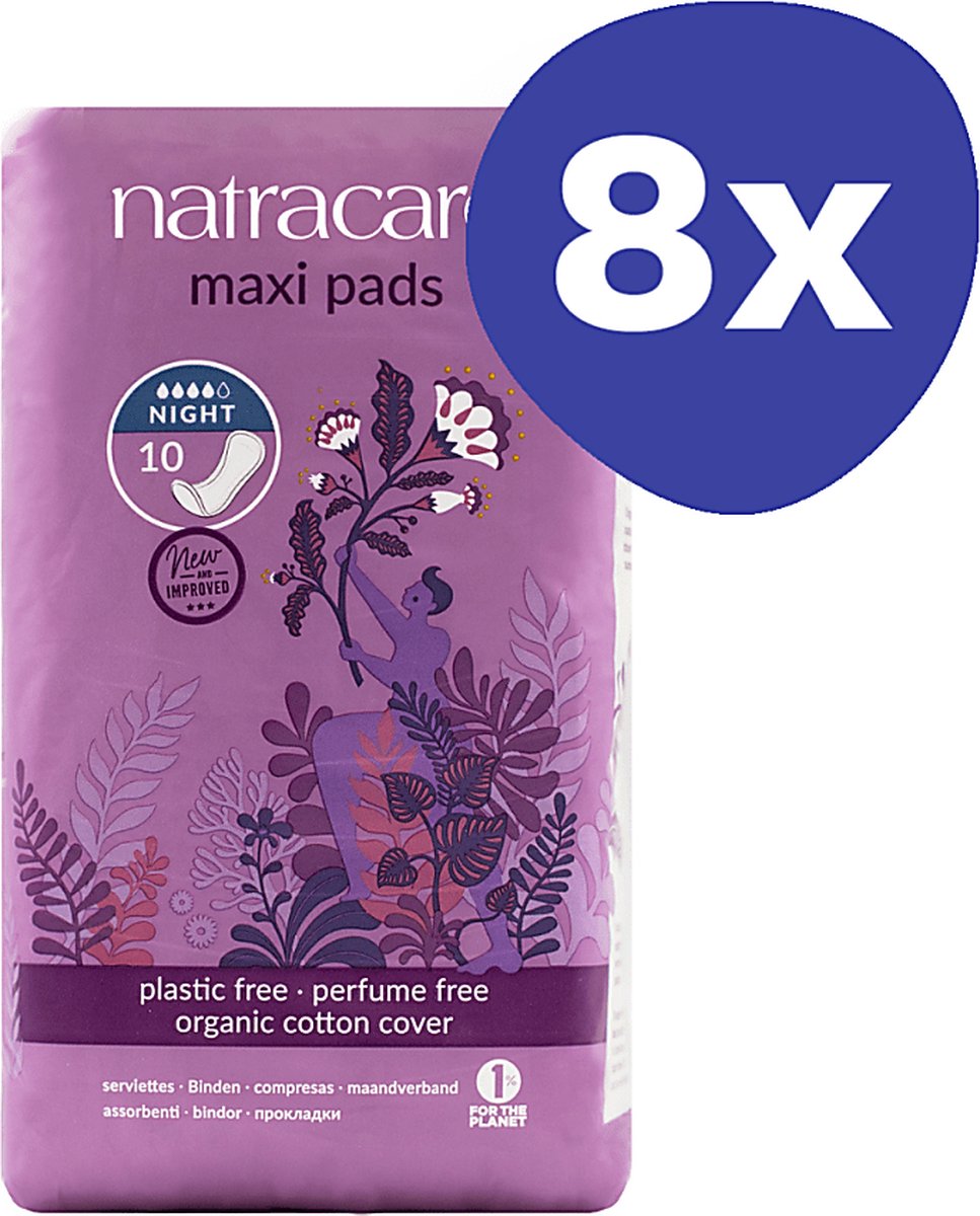 Goedkoopste Natracare Maandverband - Night Bundel (8x 10 stuks