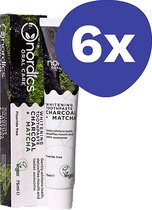 Nordics Natural Whitening Tandpasta Houtskool + Matcha (6x 75ml)
