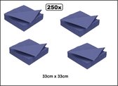 250x Serviettes 33cm bleu foncé - 2 couches - DiDi Tissue - serviettes dîner 100% biodégradables fête à thème festival party au restaurant