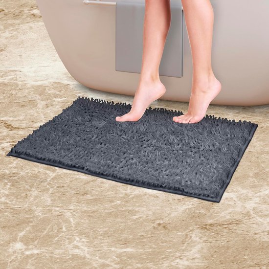 AKSA Home® Badmat 70x140 cm - Grote douchemat antislip - Badmat antislip - Badkamermat - Donkerblauw