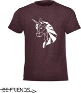 T-shirt Be Friends - Licorne - Homme - Bordeaux - Taille S