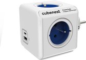 Cubenest PowerCube Original USB A+C PD 20 W, Type E, max 16A/250V~3680W Blauw