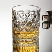 whisky lux Iceberg Whiskey Bril Set van 2 (280 ml), Whiskey Tumblers voor Scotch, Cocktail, Bourbon Gin & Tonic - Premium Crystal Whiskey Tumblers