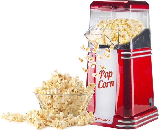 Beper Popcorn maker Popcorn maker Rood - 1200 Watt