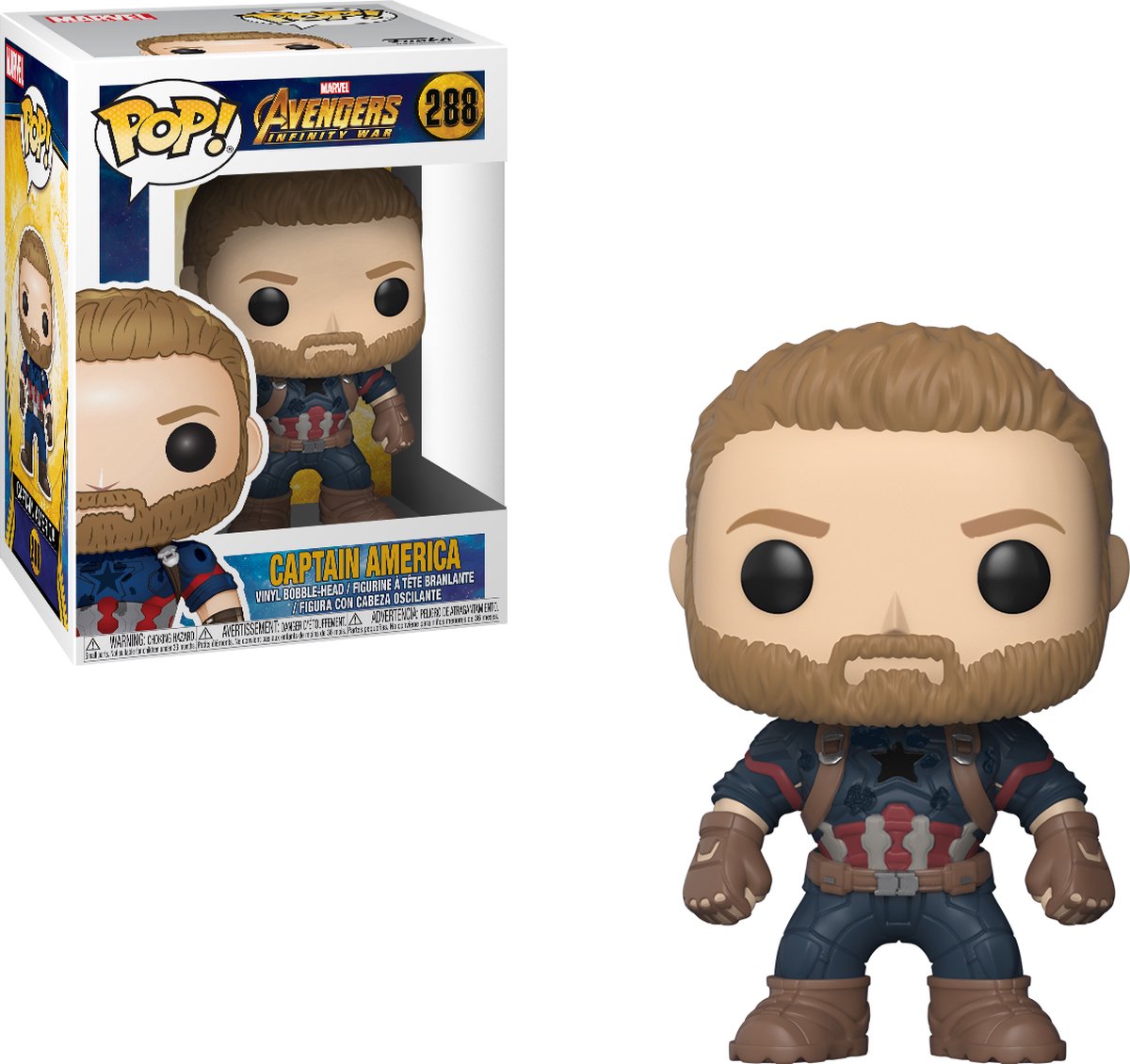 Funko Pop! Avengers Infinity War Captain America - #288 Verzamelfiguur — afbeelding 4